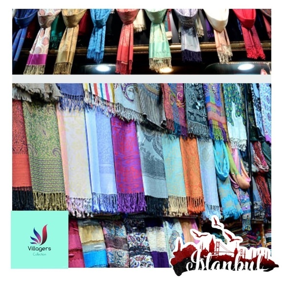 Elegant Shawl in Turquoise Blue Paisley - Versatile Wrap, Scarf, Veil Soft Rayon - Picture 14 of 16